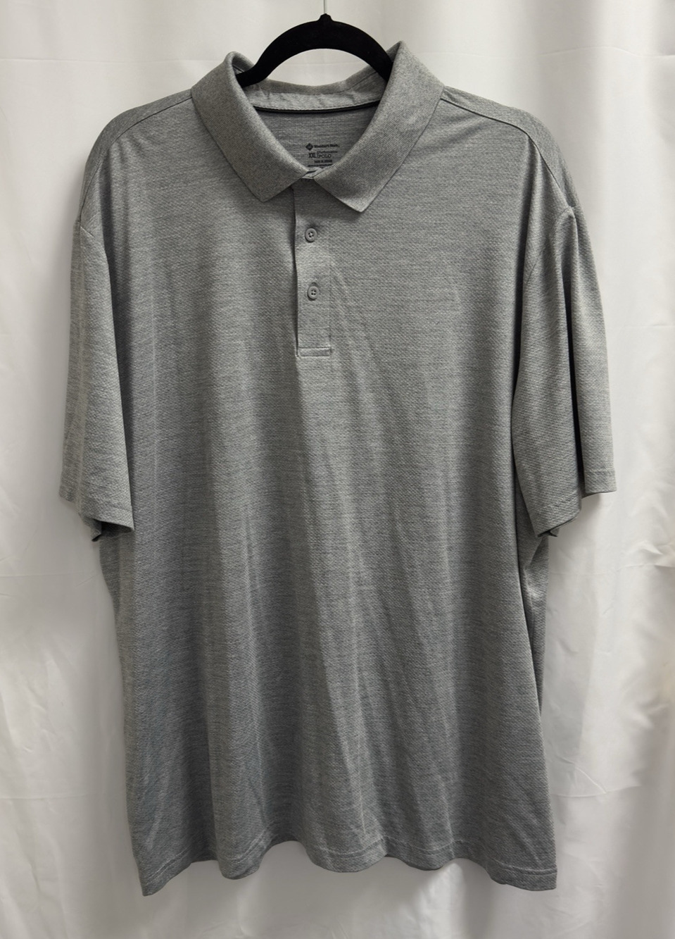 Member's Mark Men's Short Sleeve Moisture Wicking Performance Polo XXL Gray